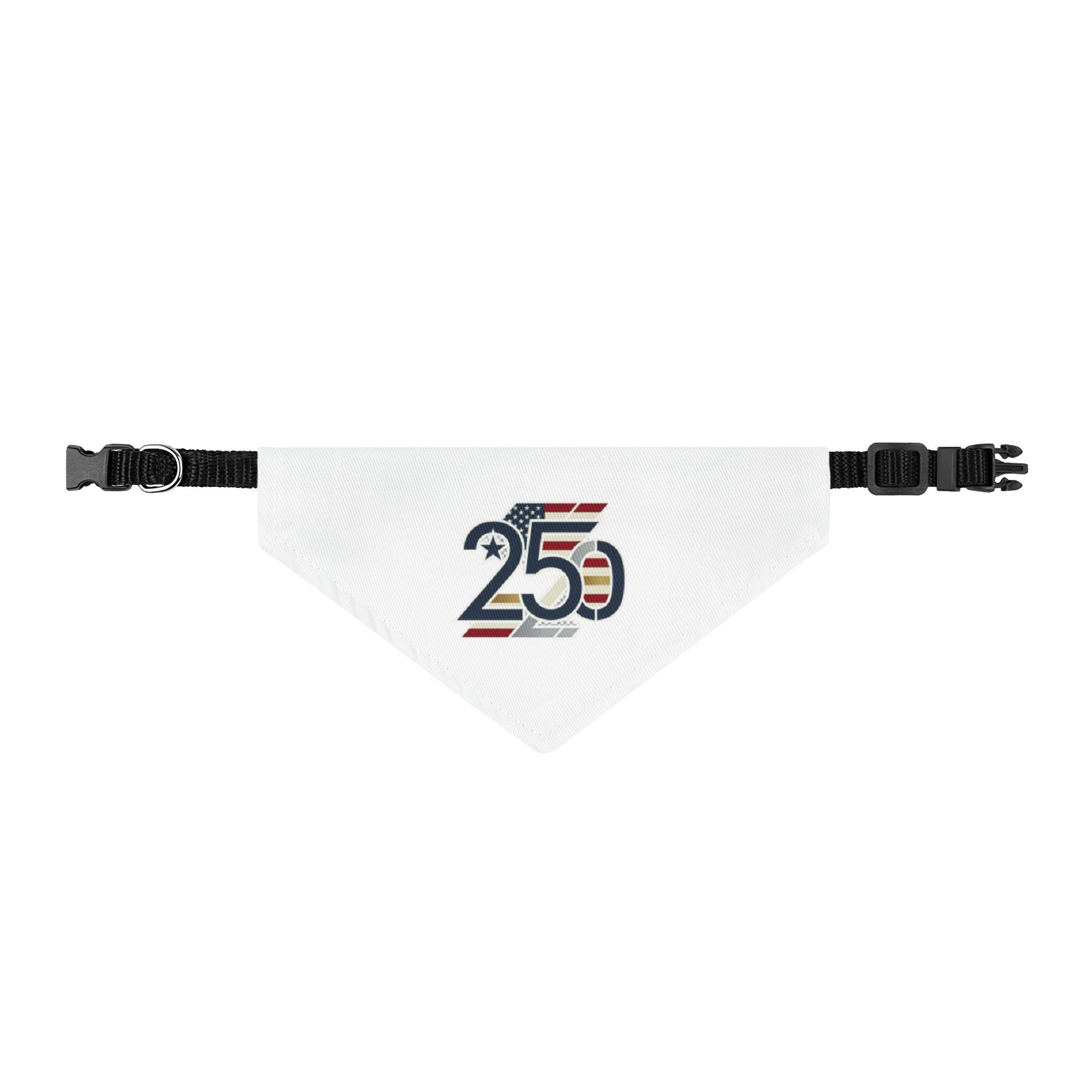 250 Anniversary Flag Stripe pet bandana | Clip-on Pet Bandana